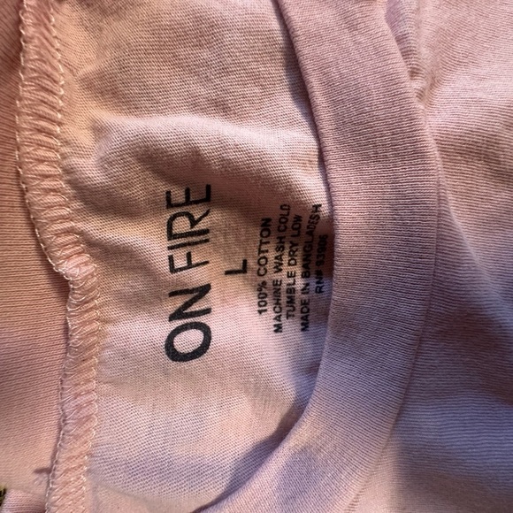 On Fire Strawberries Pink Short Sleeve Tee with Farm Fresh Design - Picture 7 of 7